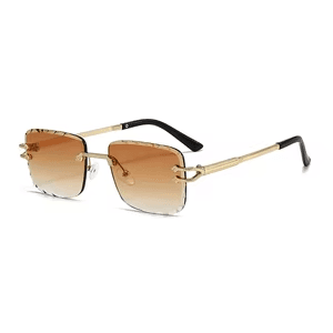 Designer Classic Rimless Sunglasses